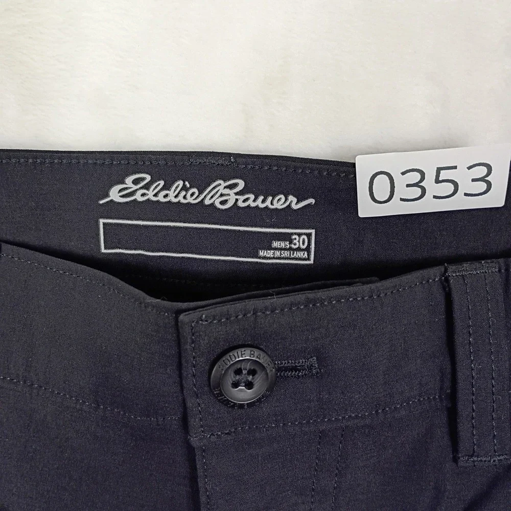 Eddie Bauer Shorts Mens 30 Black Nylon Stretch Hiking Outdoors Gorpcore